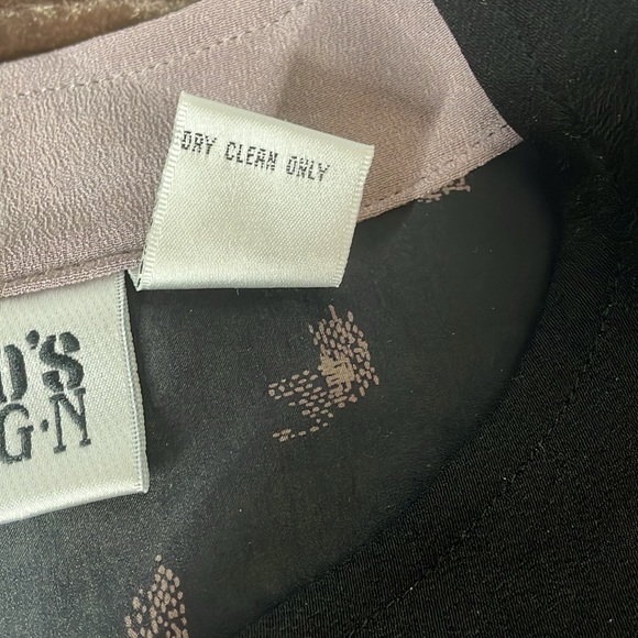 Chico’s Mixed Media Lined Jacket Silk, Velvet, Embroidered Sz 2 - Picture 6 of 8